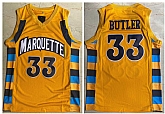 Marquette 33 Jimmy Butler Yellow College Basketball Jersey,baseball caps,new era cap wholesale,wholesale hats